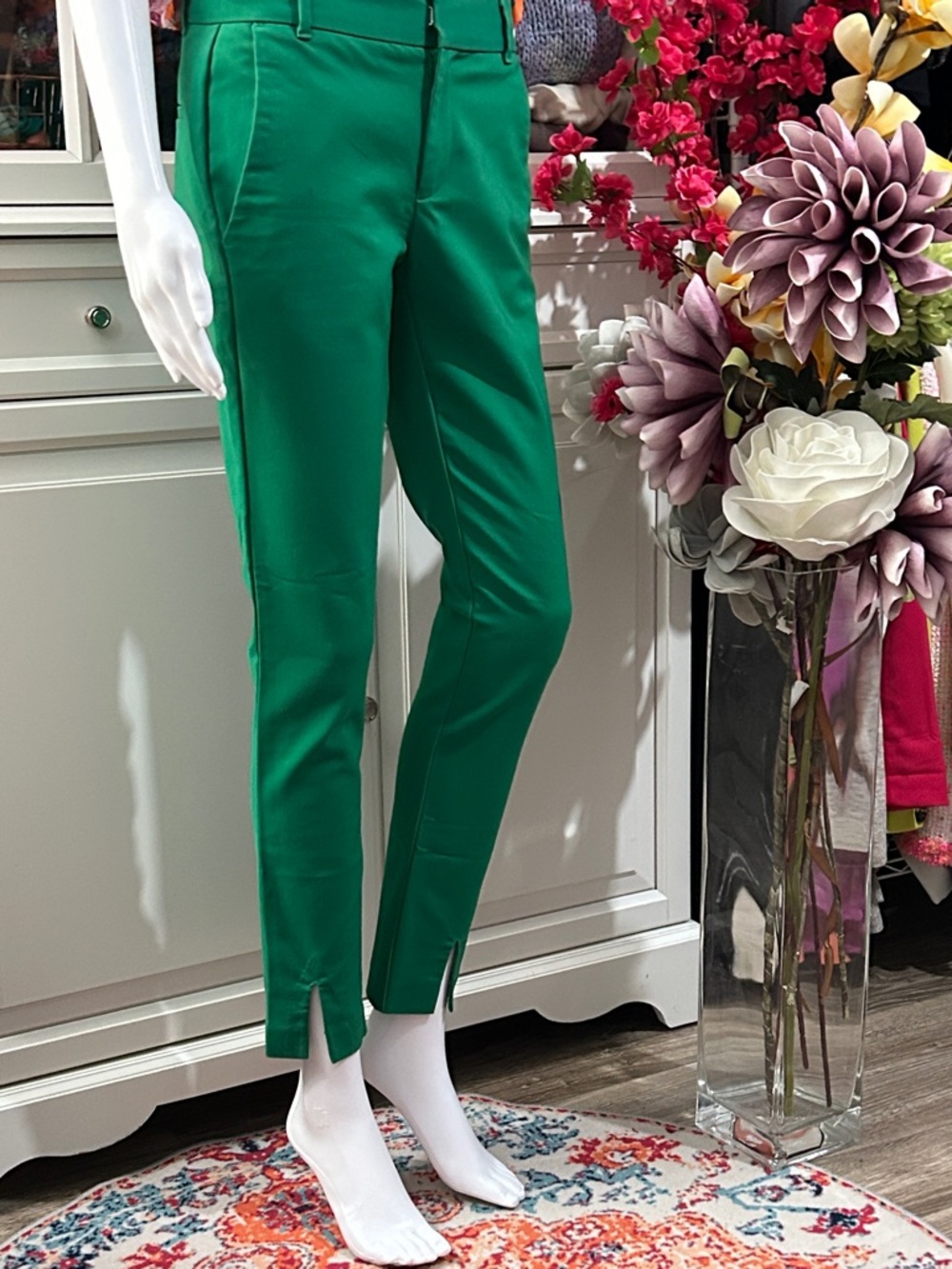 Joe Fresh Bright Green Cropped Ankle Pants